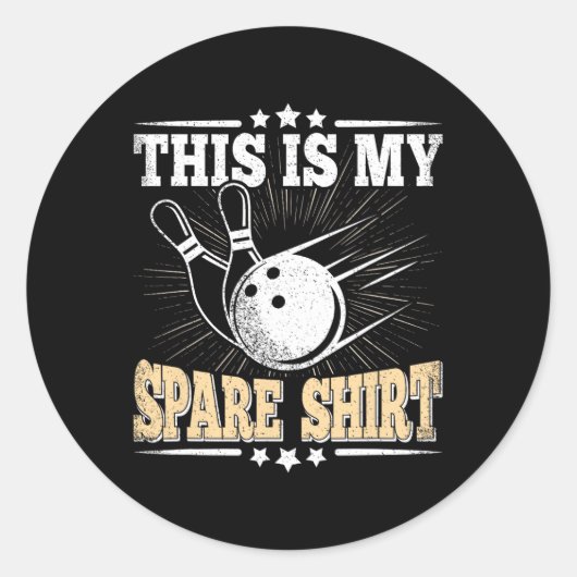 Grappige bowling liefhebber bowler dit is mijn res ronde sticker (Voorkant)