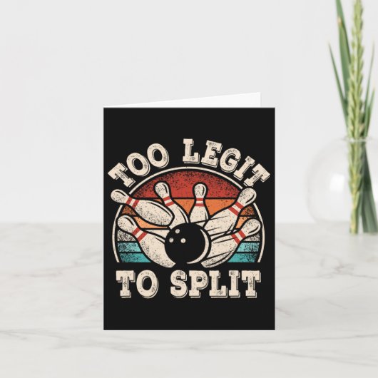 Grappige bowling liefhebber bowler te legitiem om kaart (Voorkant)