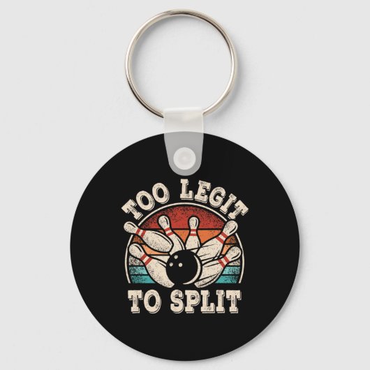 Grappige bowling liefhebber bowler te legitiem om  sleutelhanger (Voorkant)