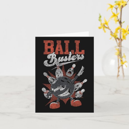 Grappige bowling LL Busters Kaart (Gele Bloem)