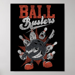Grappige bowling LL Busters Poster