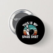 Grappige bowling lover bowler dit is mijn reserve ronde button 5,7 cm (Voorkant /achterkant)