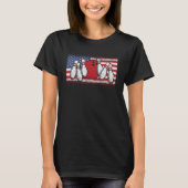 Grappige Bowling Pin pals Patriottische Amerikaans T-shirt (Voorkant)