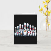 Grappige Bowling Pins Schattige Scared Bowling Spo Kaart (Gele Bloem)
