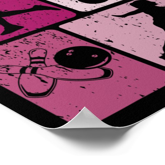 Grappige Bowling Player Bowler Game Enthusiast Out Poster (Hoek)