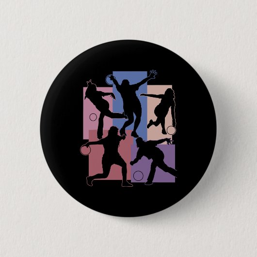 Grappige Bowling Player Bowler Game Enthusiast Out Ronde Button 5,7 Cm (Voorkant)