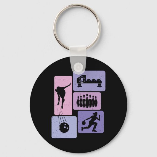 Grappige Bowling Player Bowler Game Enthusiast Out Sleutelhanger (Voorkant)