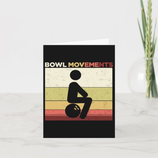 Grappige Bowling Retro Bowl Bewegingen Bowlers Kaart (Voorkant)