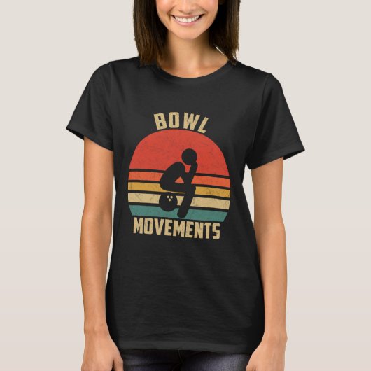 Grappige Bowling Retro Bowl Bewegingen Bowlers T-shirt (Voorkant)