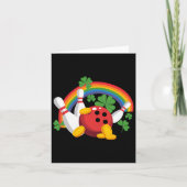 Grappige Bowling Shamrock Leprechaun St Patrick's  Kaart (Voorkant)
