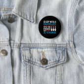Grappige bowling slaap met een bowler pun sport ronde button 5,7 cm (In situ)