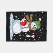 Grappige Bowling Speler Xmas Lights Snow Bowling C Fleece Deken (Voorkant (Horizontaal))