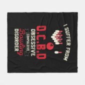 grappige Bowling-stoornis woordsporten Fleece Deken (Voorkant (Horizontaal))