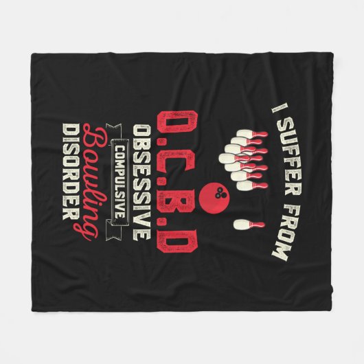 grappige Bowling-stoornis woordsporten Fleece Deken (Voorkant (Horizontaal))