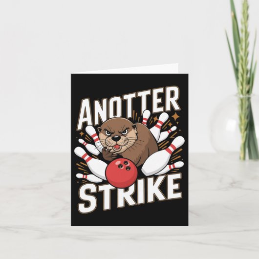 Grappige Bowling Strike Pun - Nog een Strike Otter Kaart (Voorkant)