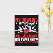 Grappige Bowling Techniek LL Bowler Bowling Mannen Kaart (Gele Bloem)