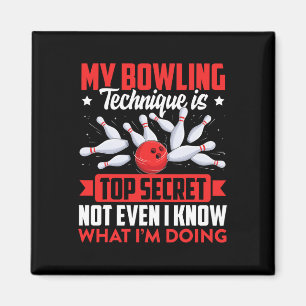 Grappige Bowling Techniek LL Bowler Bowling Mannen Magneet