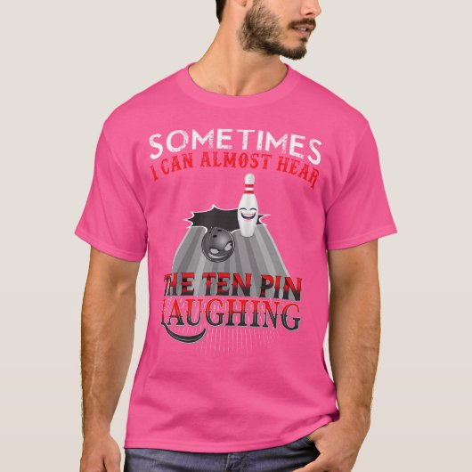 Grappige Bowling Ten Pin T-shirt (Voorkant)