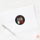 Grappige Bowling Tucking Fen Pin Ronde Sticker (Envelop)
