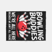 Grappige bowling vrienden we zijn er niet allemaal fleece deken (Voorkant (Horizontaal))