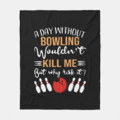 Grappige Bowling woordkunst Fleece Deken (Voorkant)