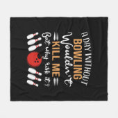 Grappige Bowling woordkunst Fleece Deken (Voorkant (Horizontaal))