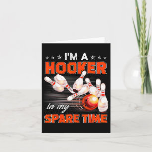 Grappige bowling woordspeling ik ben een in mijn v kaart