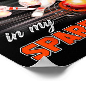 Grappige bowling woordspeling ik ben een in mijn v poster (Hoek)