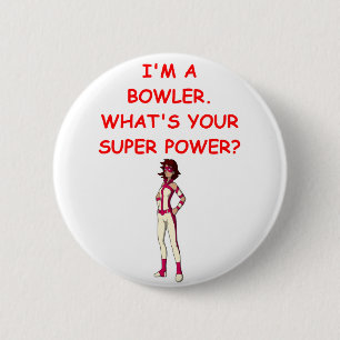 grappige bowlinggrap ronde button 5,7 cm