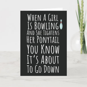 Grappige Bowlingkaart Voor Haar Tiener Meisjes Vro Kaart
