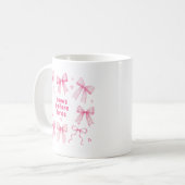Grappige Bows Before Bros Cute Roze Coquette Cadea Koffiemok (Voorkant links)