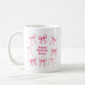 Grappige Bows Before Bros Cute Roze Coquette Cadea Koffiemok (Links)