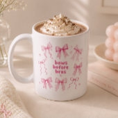Grappige Bows Before Bros Cute Roze Coquette Cadea Koffiemok