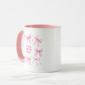 Grappige Bows Before Bros Cute Roze Coquette Cadea Mok (Voorkant links)