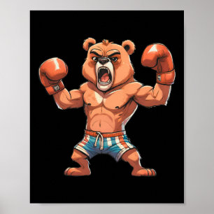 Grappige Boxer Beer Boxing Player Tournament Gift Poster