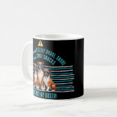 Grappige Boxer Dog Drool Waarschuwing Koffiemok (Voorkant links)