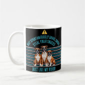 Grappige Boxer Dog Drool Waarschuwing Koffiemok (Links)