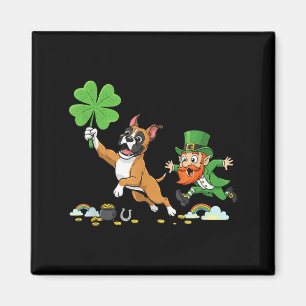 Grappige Boxer Hond Clover St Patricks Dag Vrouwen Magneet