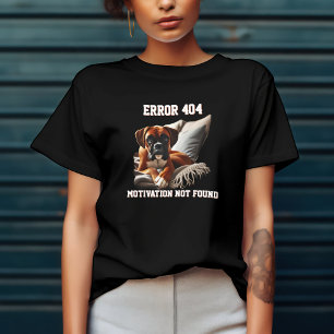 Grappige Boxer Hond Fout 404 T-shirt