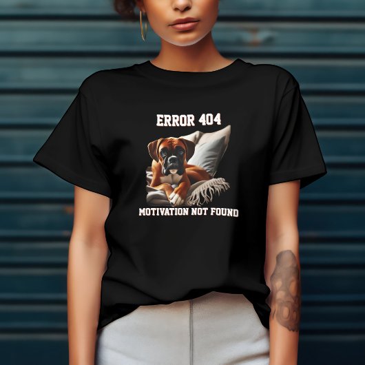 Grappige Boxer Hond Fout 404 T-shirt