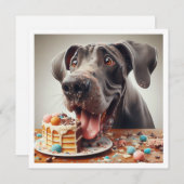 Grappige Boxer kaart, Boxer Verjaardag uitnodiging (Voorkant / Achterkant)