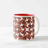 Grappige Boxer Kerstpatroon Tweekleurige Koffiemok (Voorkant rechts)
