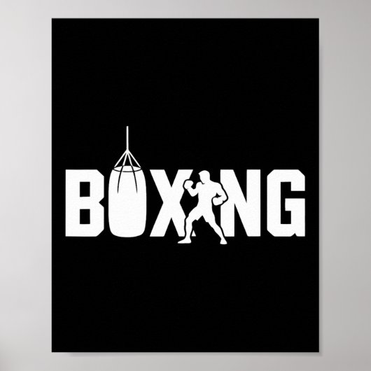 Grappige Boxing Fighter Gym Handschoenen Kickbokse Poster (Voorkant)