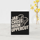 Grappige Boxing Gym Jab Cross Hook Uppercut voor V Kaart (Gele Bloem)