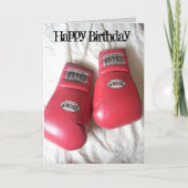 Grappige Boxing Handschoenen Verjaardag Kaart (Voorkant)