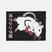 Grappige Boxing Mouse Japans Fleece Deken (Voorkant (Horizontaal))
