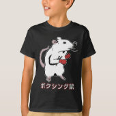 Grappige Boxing Mouse Japans T-shirt (Voorkant)