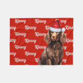 Grappige Boykin Spaniel Hond Naam Patroon Kerstmis Fleece Deken (Voorkant (Horizontaal))