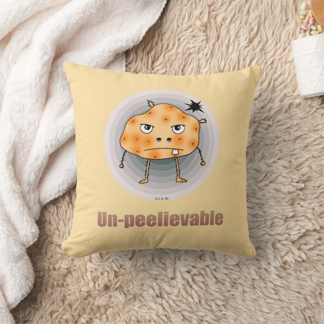 Grappige Boze Aardappel – Ongelooflijke Kunst Kussen (Deken)
