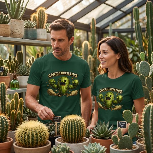 Grappige boze cactus t-shirt
